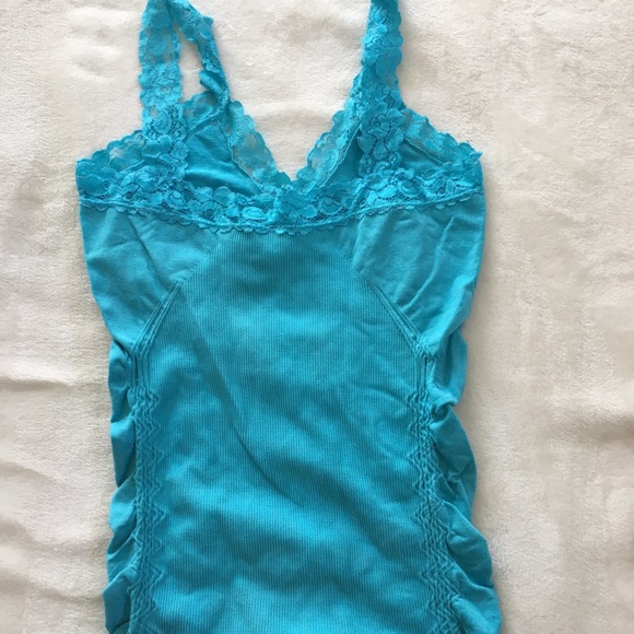 Blue Stretch Lace Strap Layering Cami szOpen - Picture 2 of 4